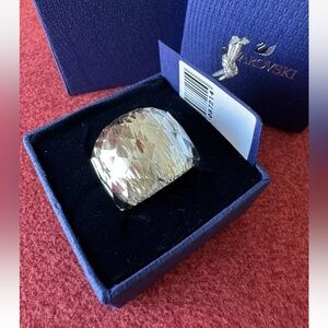 Swarovski Lucent Rare Gold Cocktail Nirvana Ring Crystal Size 52/6
